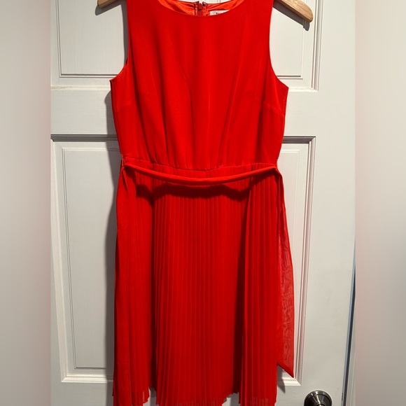 White House | Black Market beautiful Orange midi Dress SZ 4 Excellent Condition - Picture 3 of 4